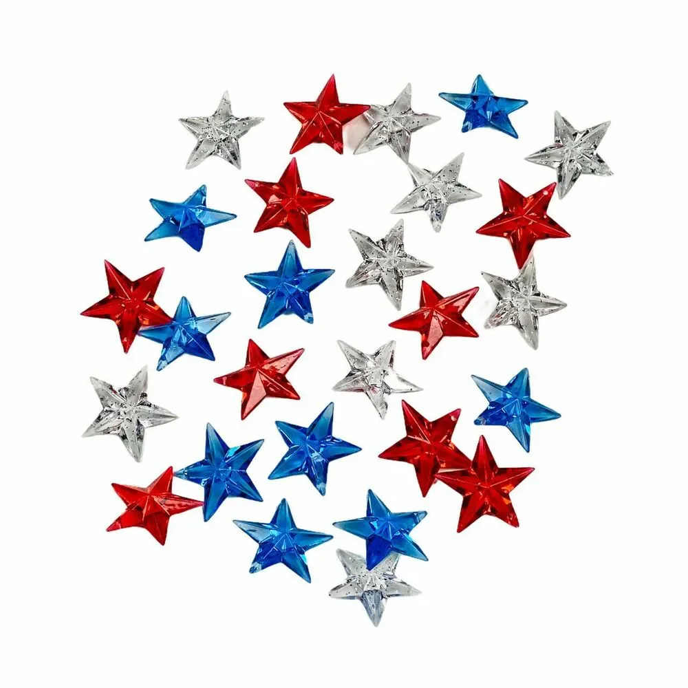 2X Red White Blue July 4th Table Scatter Bowl Filler Patriotic Stars America